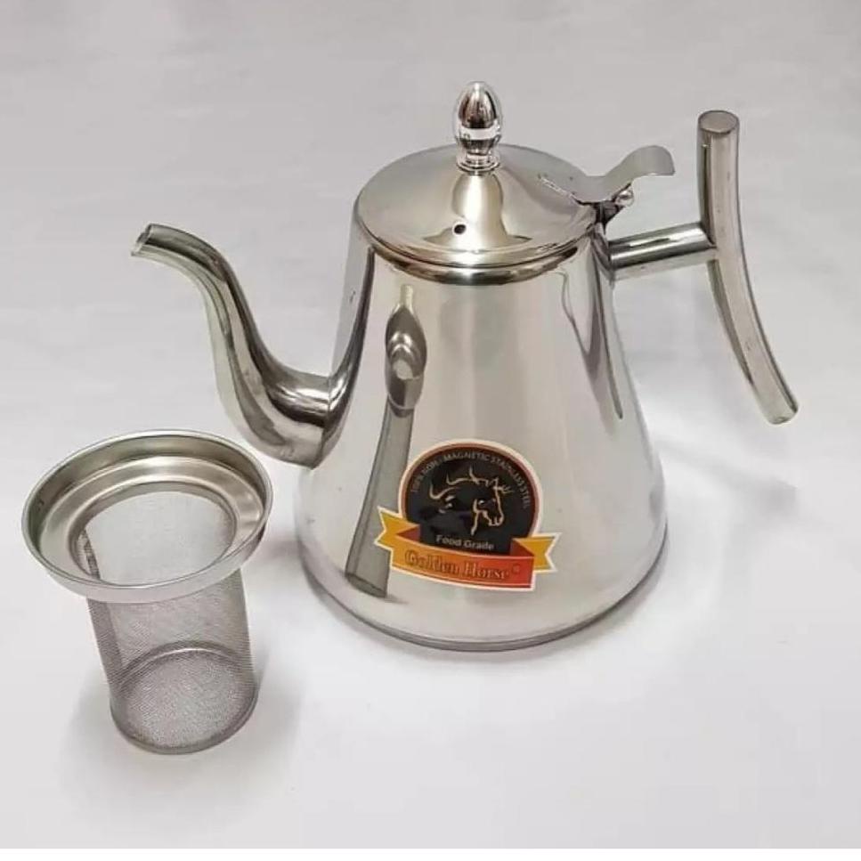 Hot Sale Classy Kettle Teko Teh Stainless Steel Dengan Saringan /Tea Maker with Filter 2 Liter - GOL