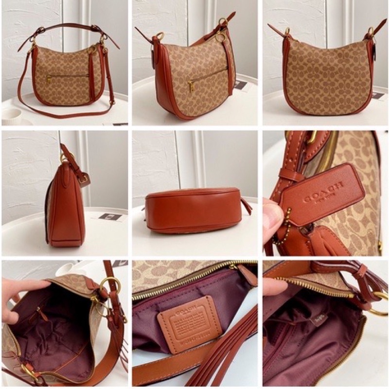 Coach Signature Canvas Sutton Hobo Bag