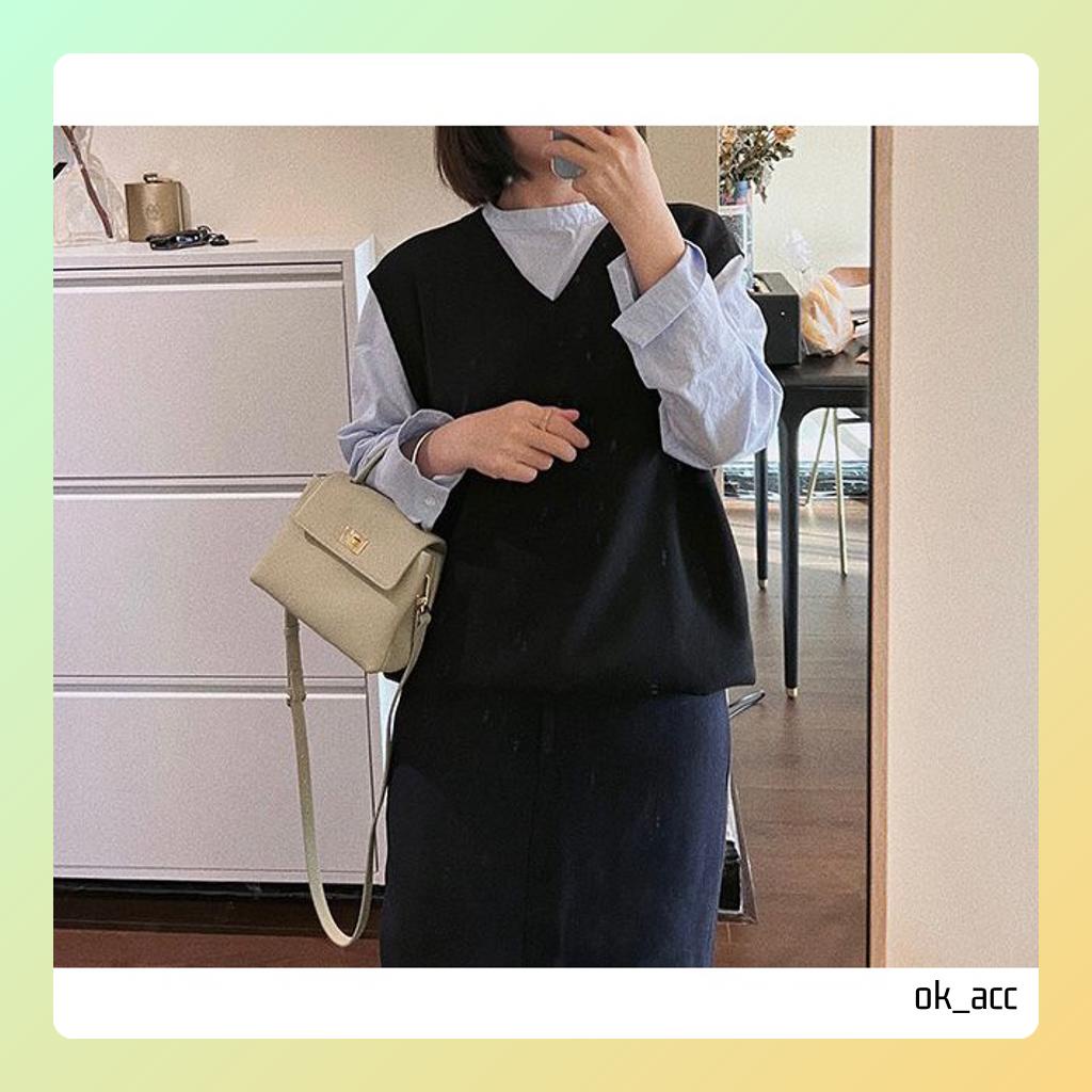 BARU Tas Selempang Kulit Wanita Luxury Mini Bag FT52 18.5 x 7.5 x 13.5 cm