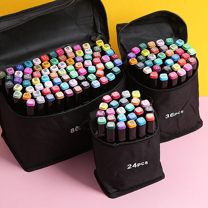 

6UU✤ touch 80/60/48/36/24/12 Colors Twin Tip Pen Marker Set Dual Head Oily Alcoholic Sketch Markers Brush Pen For Draw Manga Animation Design Art Supplies Paling Laris