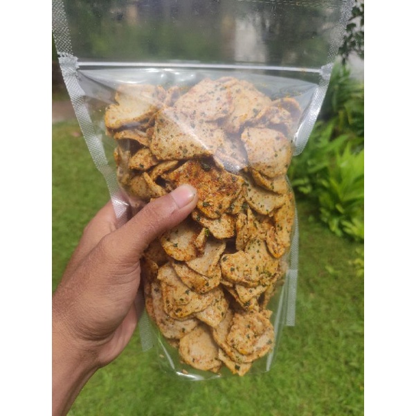 

Basreng Koin Pedas Daun Jeruk Napfoods 500gr/Baso Ikan Goreng