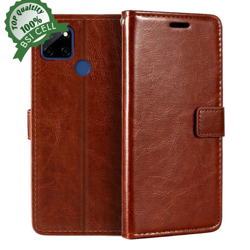 REALME C25s RMX3195 LEATHER CASE SARUNG HP DOMPET KULIT FLIP COVER CASE