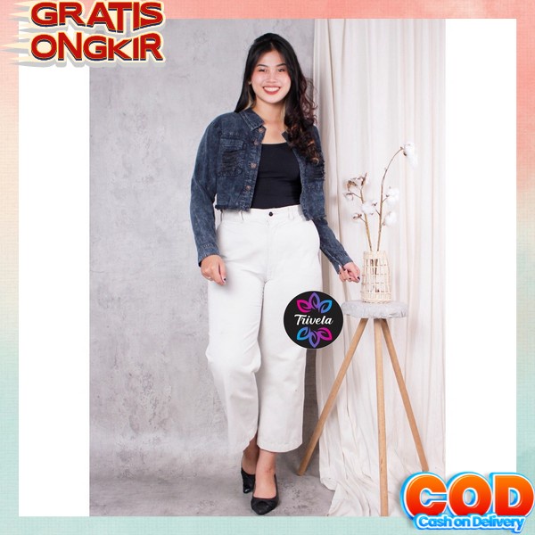 Jaket Jeans Wanita Murah Jacekt Jins Cewek Korean Style Jaket Jeans Jins Wanita Levis Kekinian Cewek