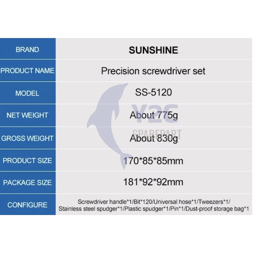 OBENG SET SUNSHINE SS-5120 128IN1 / ALAT SERVIS SERVICE HP