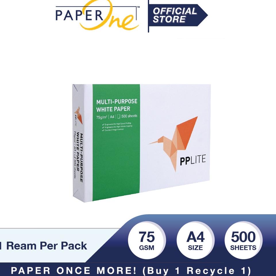 

ASV7-7TAC9 PP Lite Kertas A4 75gr Copier 1 Rim (500 lembar) Kertas HVS A4 Kertas Fotocopy ☼