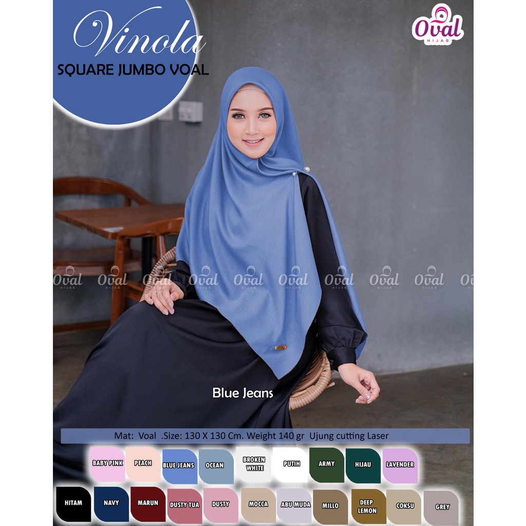 Vinola Square Jumbo Voal Polos Square Polos Segiempat Jumbo Segiempat Syari Segiempat Polos Voal Pol