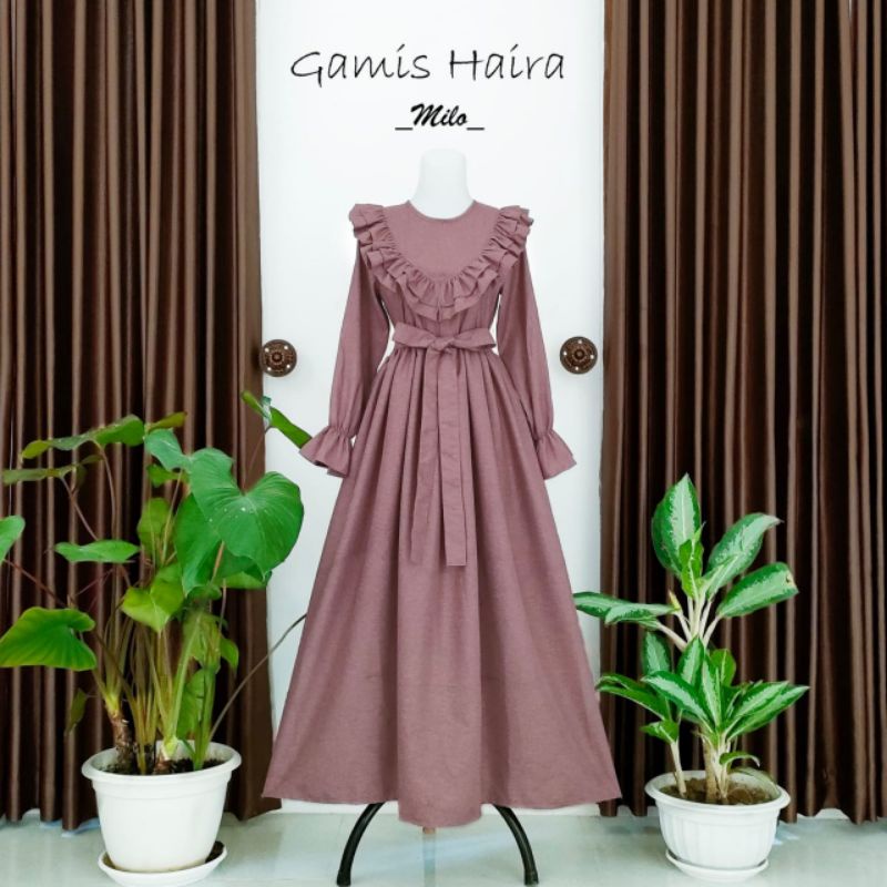 5.5 SALE Gamis Haira Bahan Katun Madina Baju Couple Keluarga Anak Dewasa Ibu Remaja
