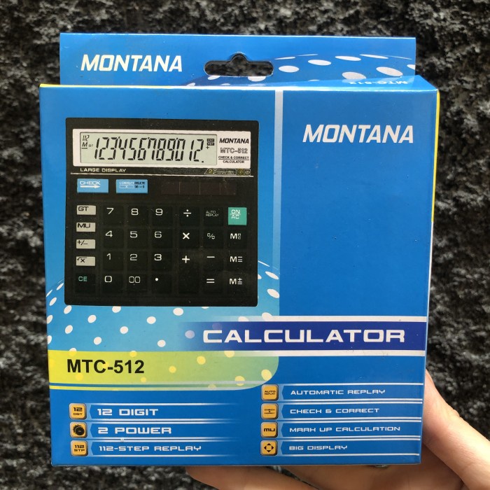 

HEMAT Kalkulator/ calculator MONTANA MTC512