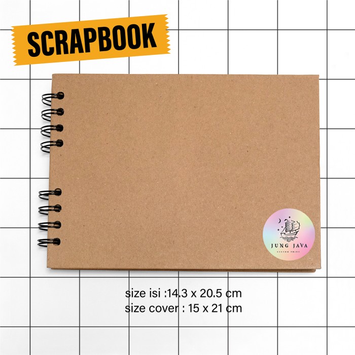 

✨NEW✨ - Scrapbook / buku tulis / album foto / notebook / buku gambar A5 14.3x