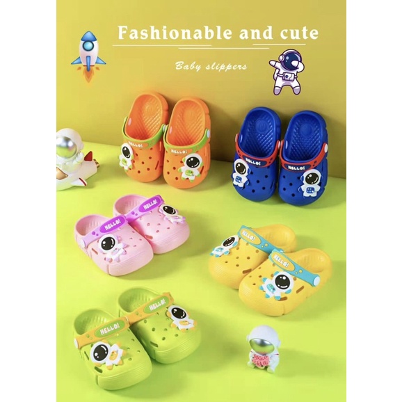 Lucky star/sepatu sandal astronaut/sendal pao kualitas best dan harga best/sendal crocs anak anak/sendal import harga murah dan model lucu dan color full