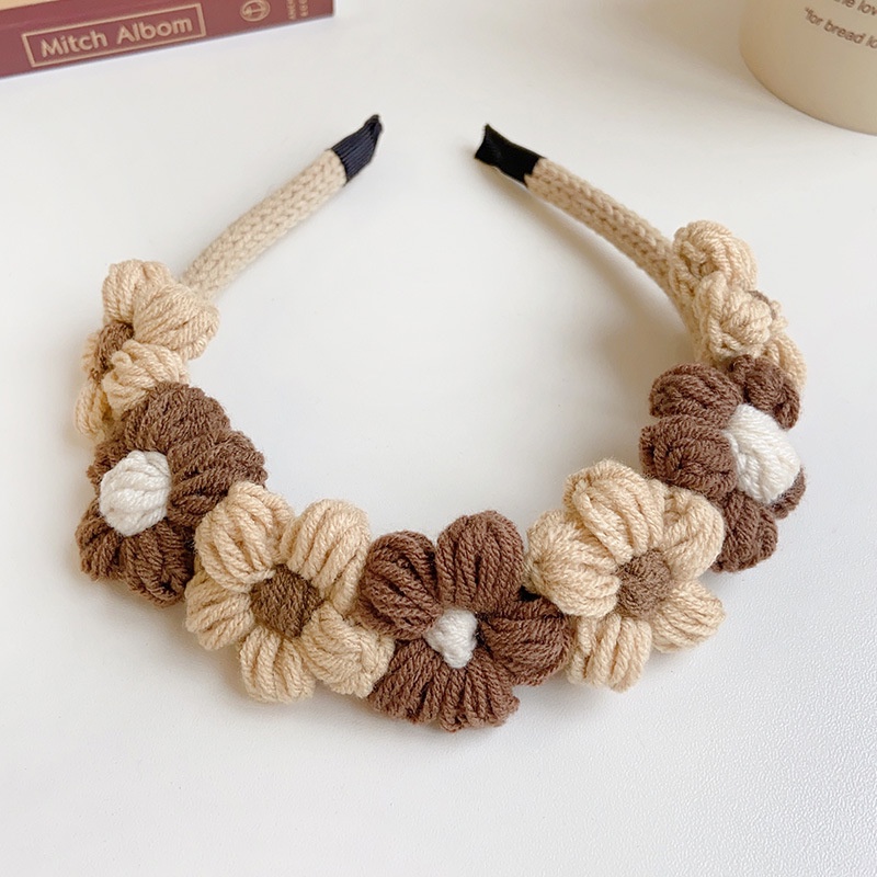 NEW Jepit dan bando dewasa motif bunga rajut premium