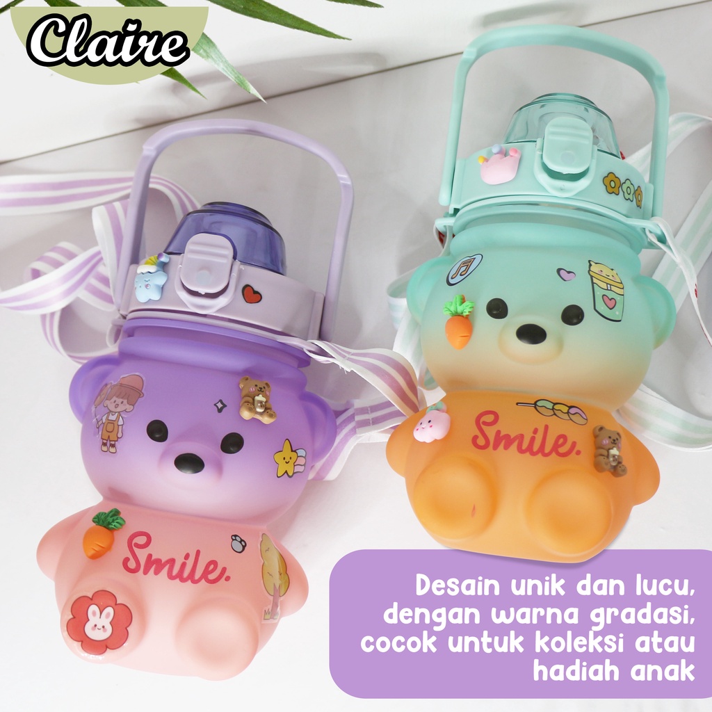 BOTOL MINUM BONEKA VIRAL MURAH WARNA 1.5 LITER dan 1.1 Liter 2D &amp; 3D STICKER