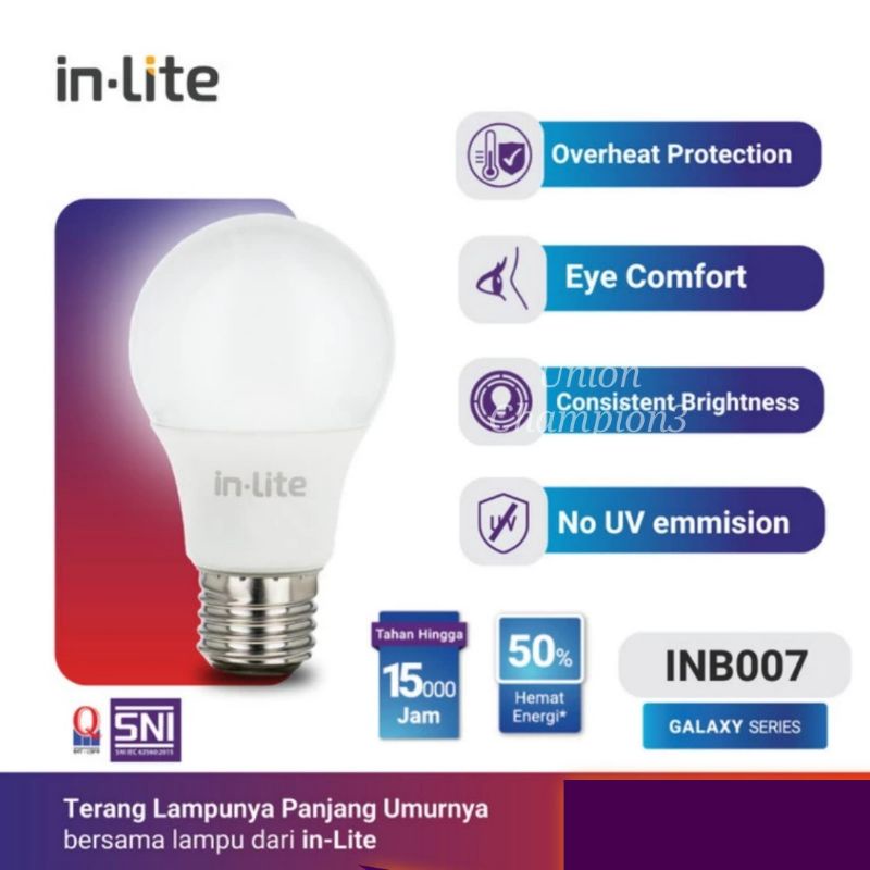 Lampu Inlite LED Bulb 5W 5watt E27 inlite INB007