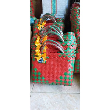 SOUVENIR/HAMPERS TAS ANYAM UNTUK PERNIKAHAN/LAHIRAN/KITANAN