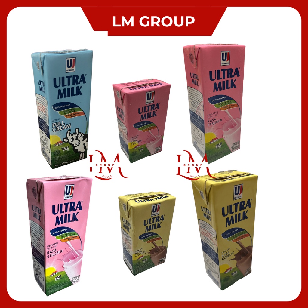 Susu Ultra Milk UHT Ukuran Kecil/Sedang/Besar