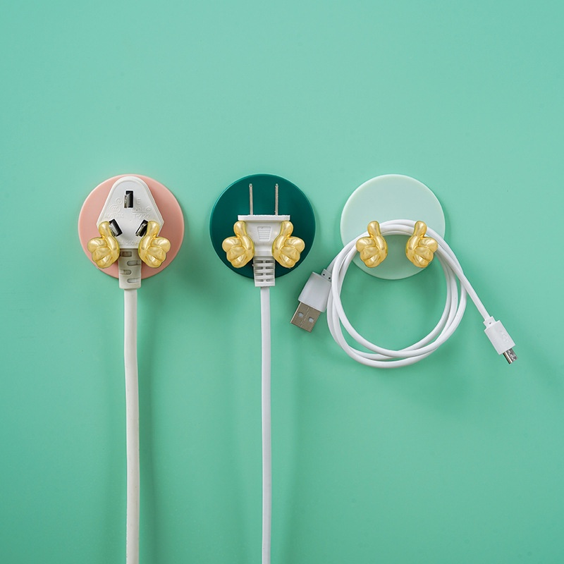 Lucu Emas Berbentuk Jari Plug Hook Handuk Kunci Pemegang Rumah Dapur Kamar Mandi Organizer Serbaguna Kait Kreatif Bebas Pukulan Self-adhesive Power Socket Hook