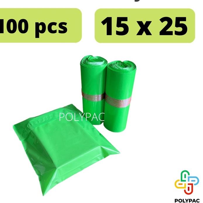 

TOP PRODUK Polymailer HIJAU [15x25] isi 100 pcs - Polymailer Lem Warna Hijau Apel Premium KBUD+