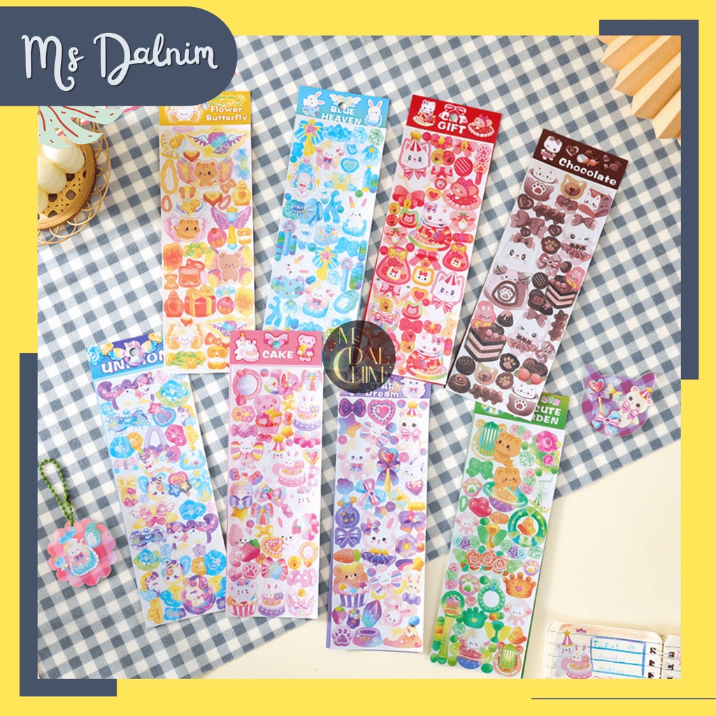 

Stiker Aesthetic Lucu Anti Air Motif Mengkilap Gliter Kartun Hewan Kue Party Deco Photocard PC Holder Dekorasi Jurnal Journal Diary Sticker Cartoon Cute Decor HP Kpop Idol Toploader Cahol Jepang Korea Kawaii DIY Planner Scrapbook Craft [ST137]