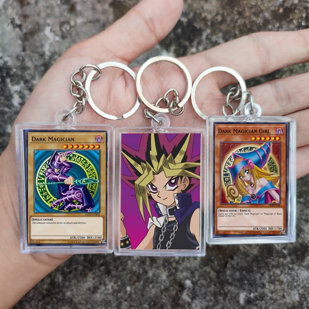 Gantungan Kunci Murah Anime Yu Gi Oh - Keychain Yugioh - Yugi Kaiba Dark Magician Girl Kuriboh Obelisk Ra Slifer