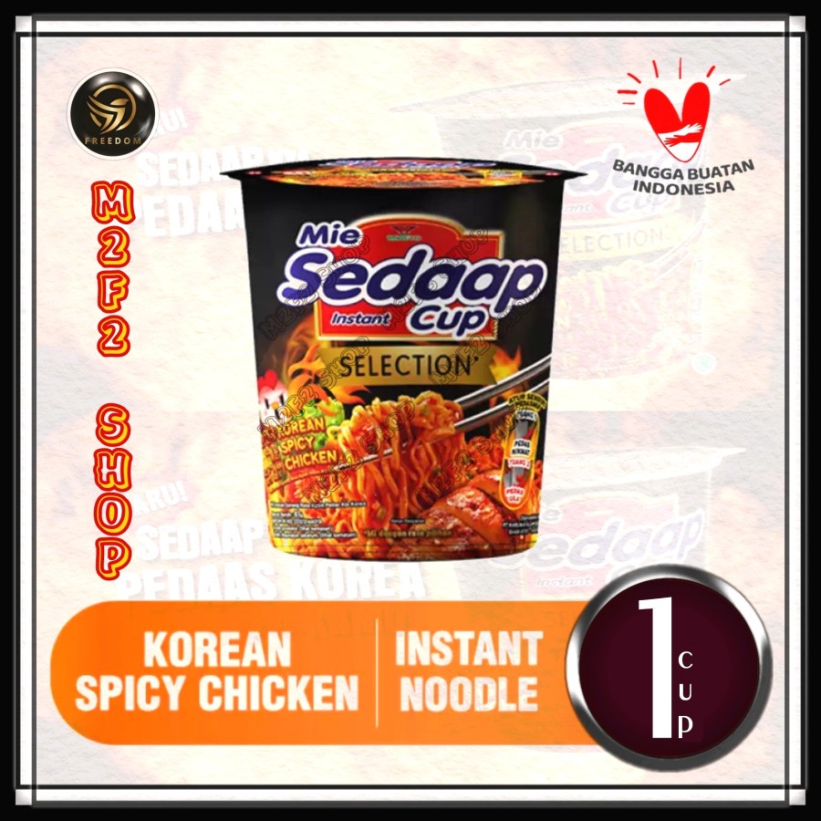 

Mie Sedaap Cup Instant Goreng Korean Spicy Chicken - 81 gr (Kemasan Satuan)