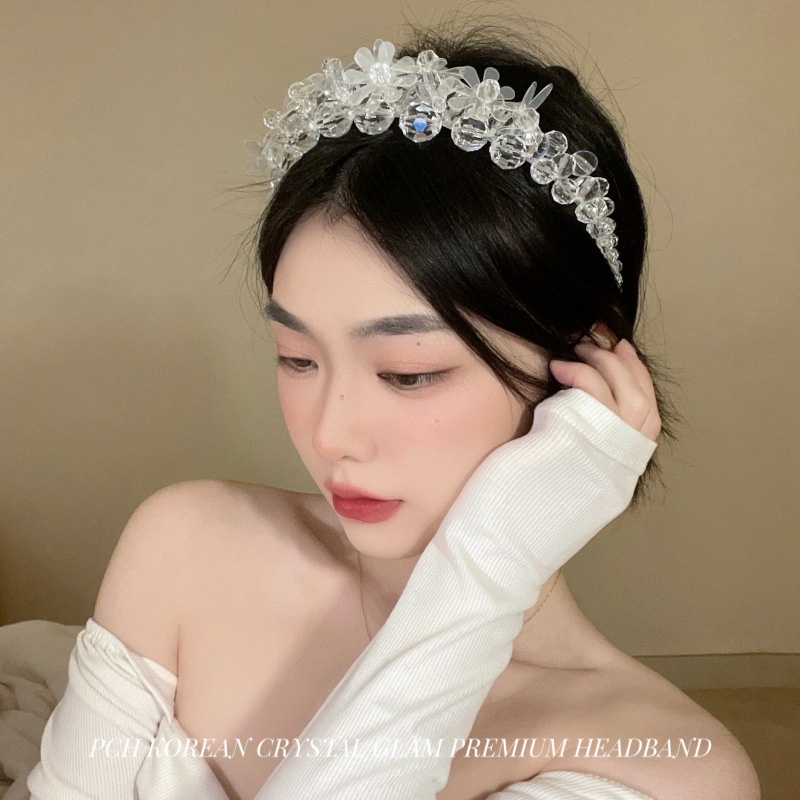 PCH KOREAN CRYSTAL GLAM PREMIUM HEADBAND / BANDO SULTAN / BANDO BRIDESMAID / BANDO KONDANGAN / KOREAN PARTY HEADBAND