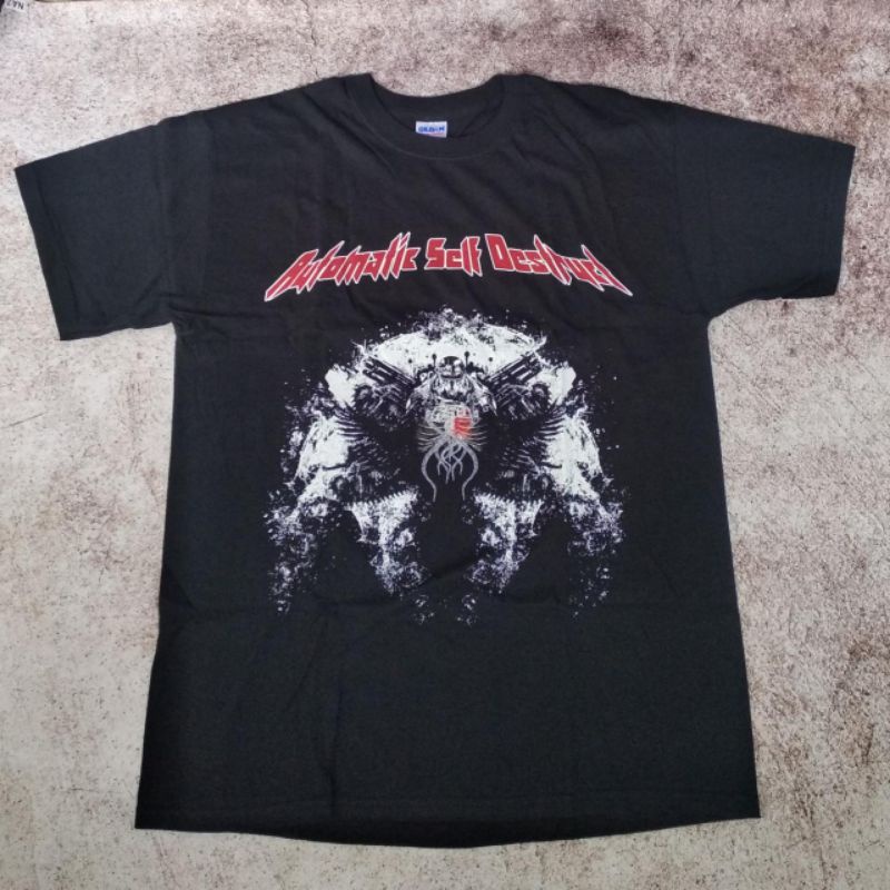 Kaos band metal AUTOMATIC SELF DESTRUCT - DEATH RACE MACHINE WAR (internasional band) Tag GILDAN HEA