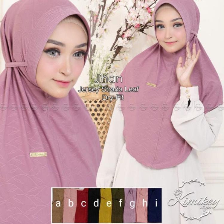 ︽ BERGO JIHAN Strada Leaf Motif Timbul Bergo Pet ORi By Kimikey Hijab LANGSUNG ORDER 3698 ღ