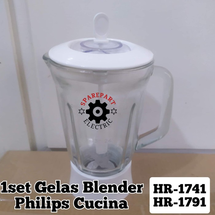 Fullset Gelas Pisau Jus Blender Philips Cucina Hr 1741 1791