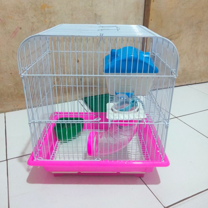 kandang hamster 2 tingkat ukuran besar