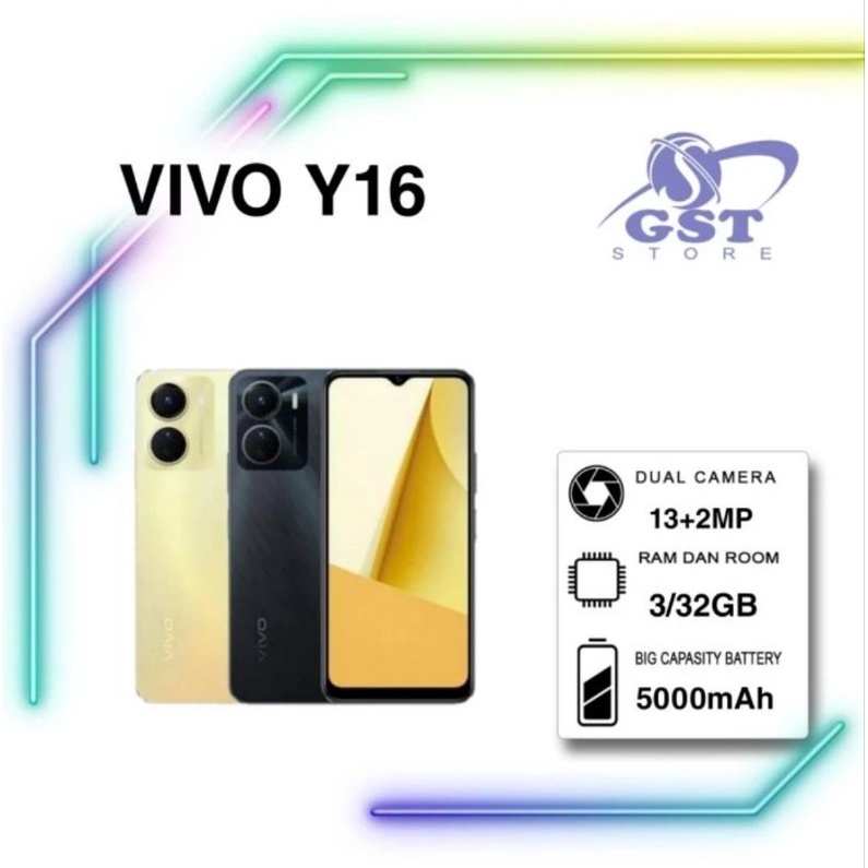 Hp VIVO Y16 Ram 3gb, Internal 32gb, BERGARANSI RESMI 1 TAHUN