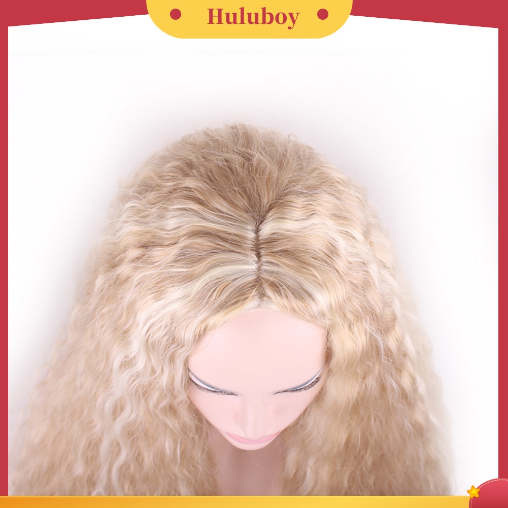 Wig Rambut Panjang Keriting Bahan Serat Suhu Tinggi Untuk Wanita