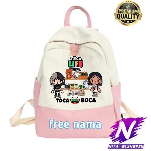 tas toca boca ransel anak toca world life game