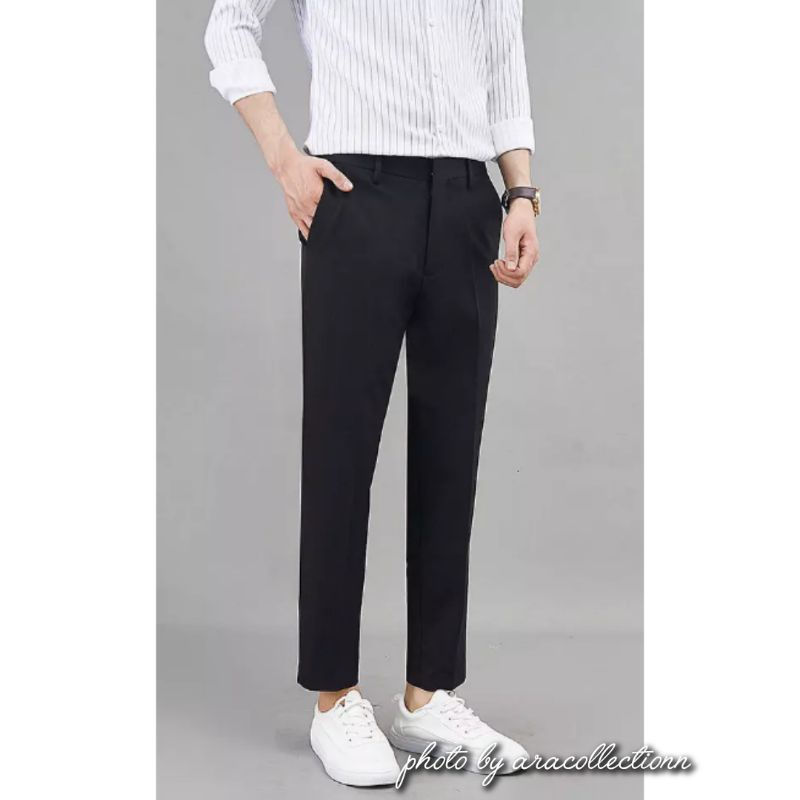 Celana Bahan Formal Kuliahan Dasar Slim Fit Panjang Berbahan Berkualitas Premium