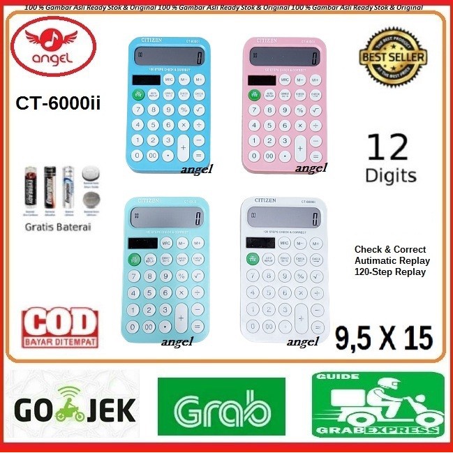 

TERBATAS Kalkulator Citizen 6000ii / Calculator 12 Digit Ct 6000