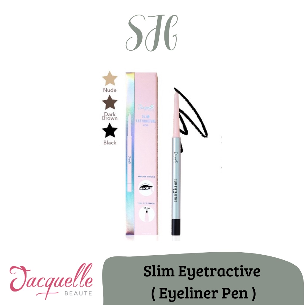 Jual Jacquelle Slim Eyetractive (Eyeliner Pen) Brush Waterproof Shopee Indonesia