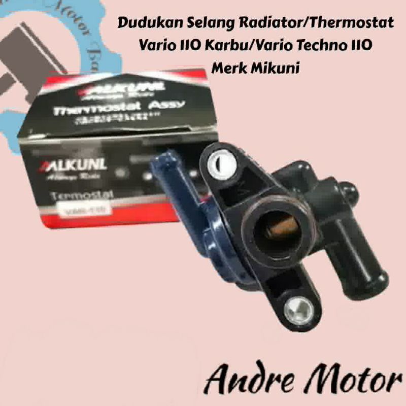 Thermostat/Termostat/Dudukan Selang Radiator Vario 110 Karbu Merk Mikuni Kualitas Ori