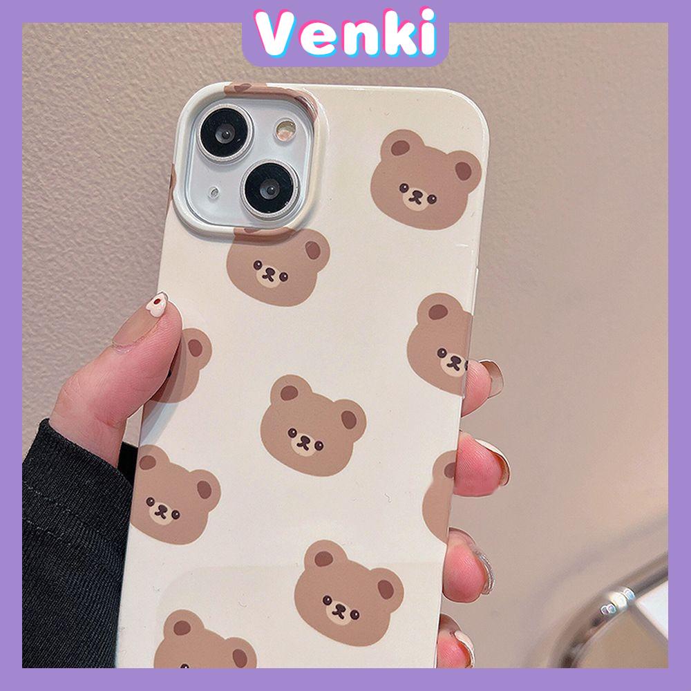 Case iPhone 14 Pro Max Soft TPU Candy Case Cute Little Bears Glossy Khaki Case Camera Protection Shockproof For iPhone 13 12 11 Plus Pro Max 7 Plus X XR