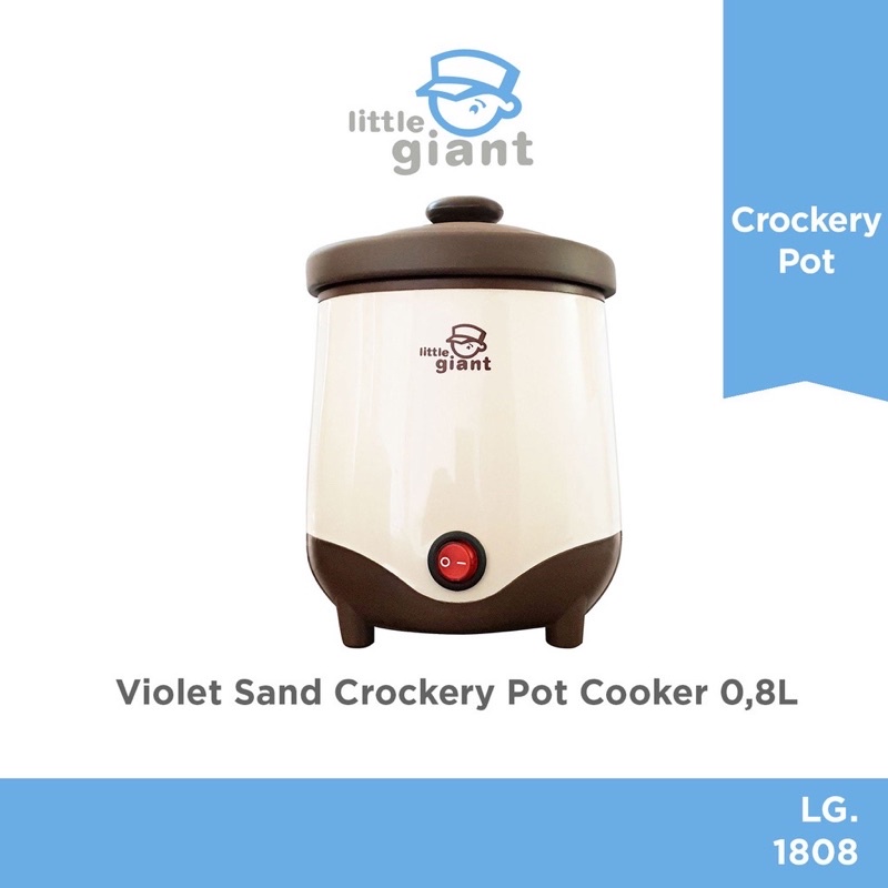 Little Giant LG.1808 Violet Sand Crockery Pot Cooker 0.8 LT - Slow Cooker Mpasi anak