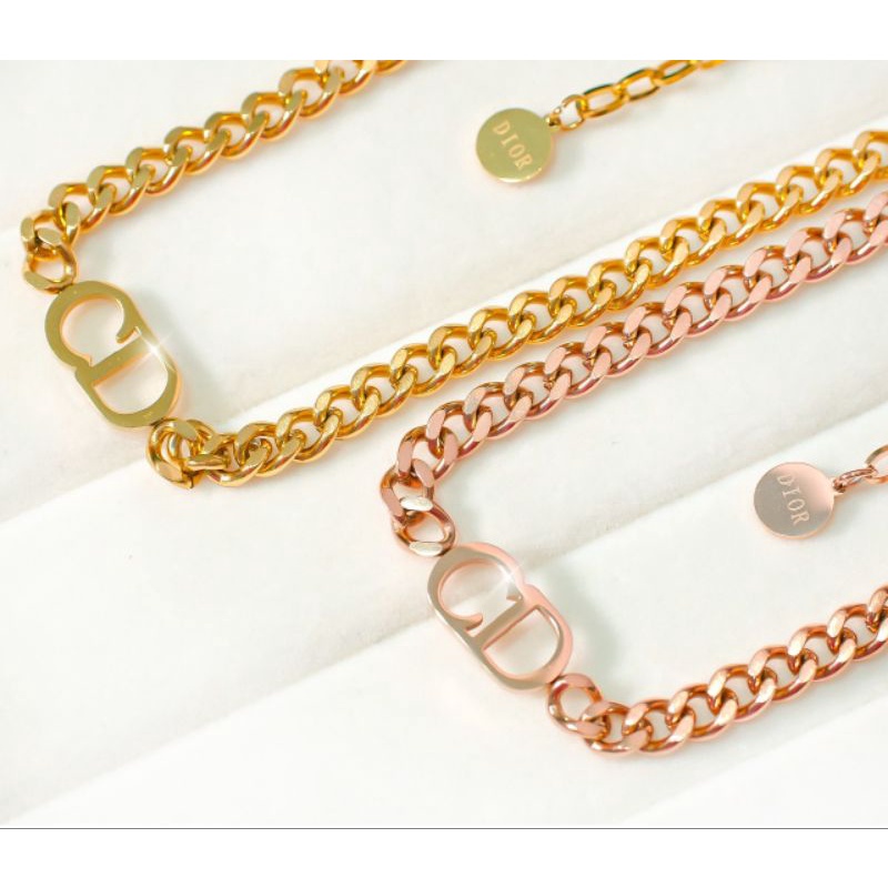 KALUNG TITANIUM RANTAI CD FASHION WANITA TERBARU/TIDAK LUNTUR