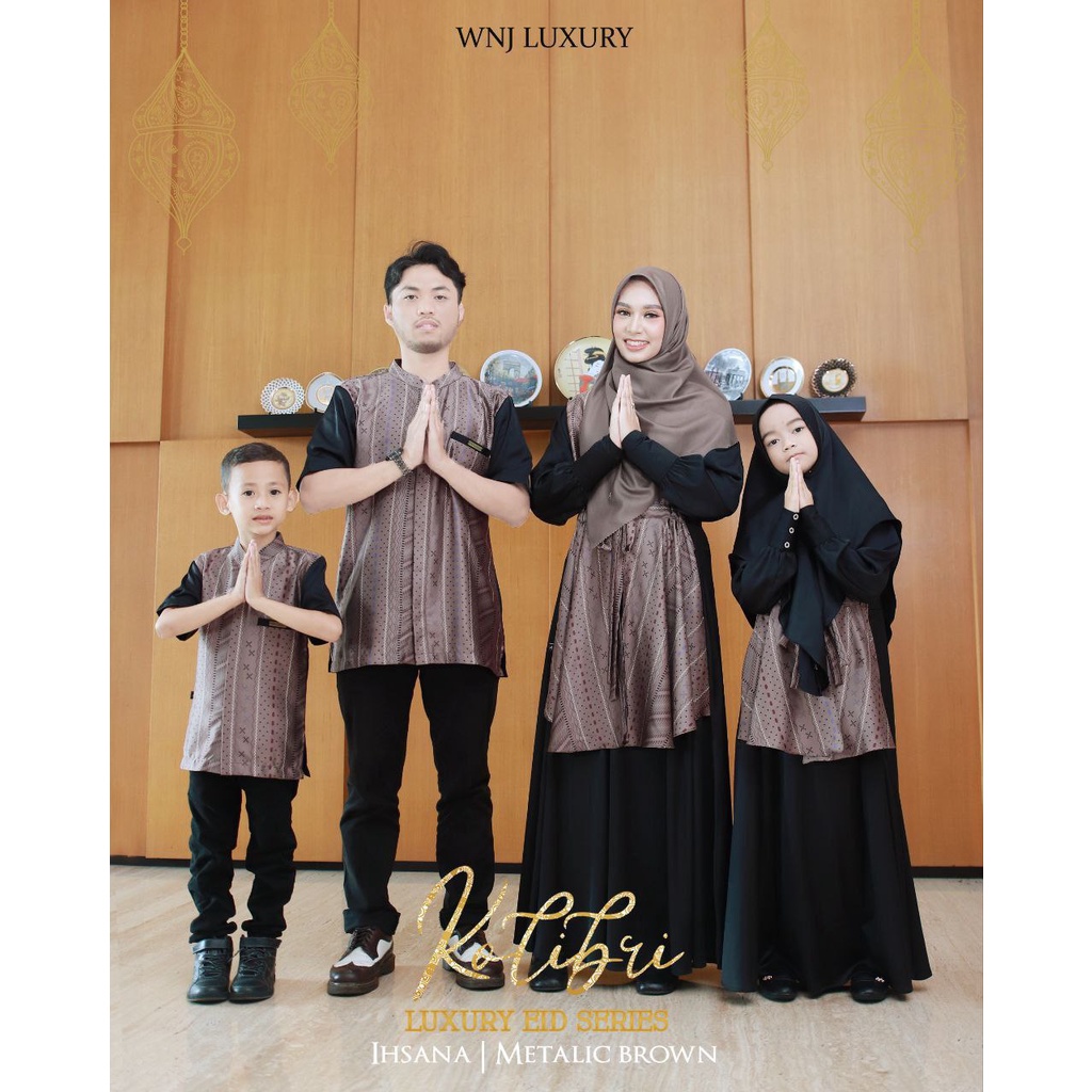 sarimbit lebaran kolibri luxury ied series by wanoja bahan lady dior silk mewah dan elegant sarimbit