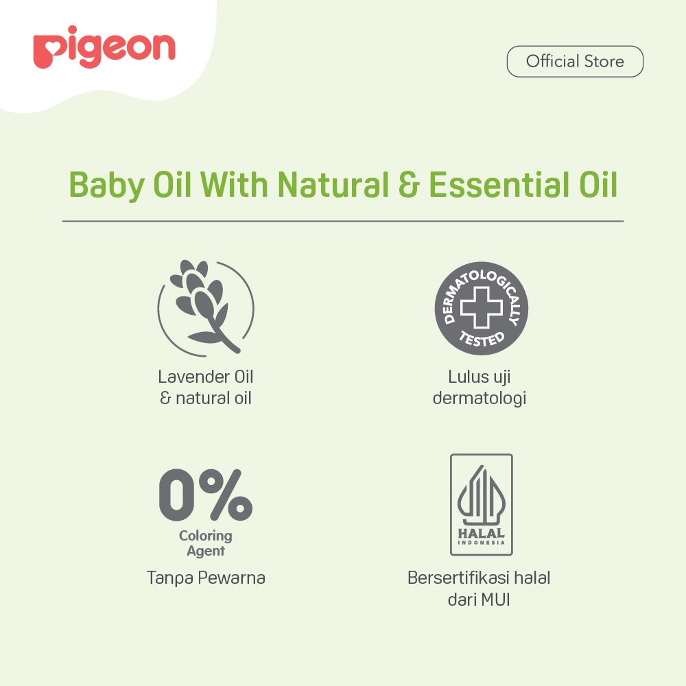 |LB| PIGEON OIL BABY WITH TELON 115ML &amp; PIGEON Baby Oil With Natural Esansial Oil 100ml