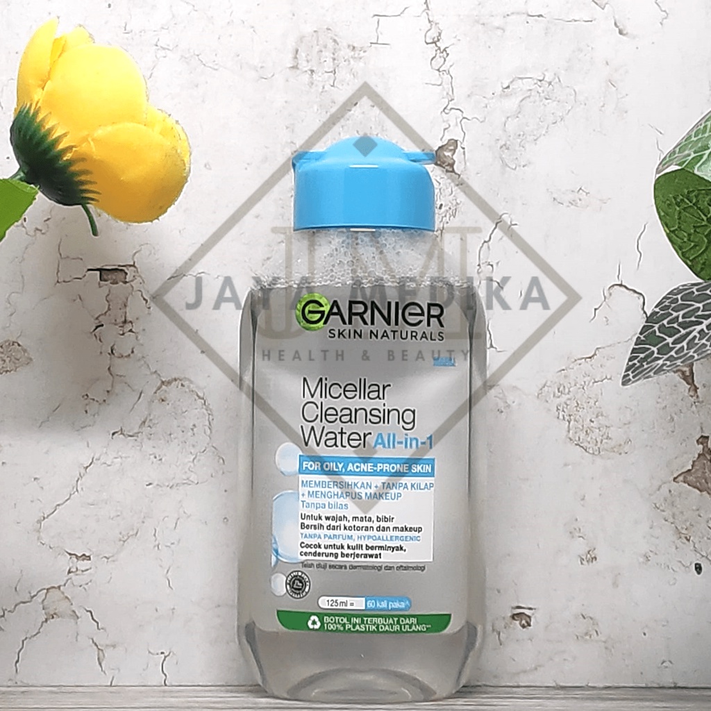 Garnier Micellar Water Blue 125 ml - Untuk Kulit Berminyak