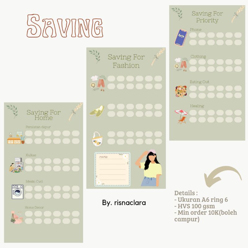 

Saving Challenge/ Saving Jar/ Sinking Fund/ Financial planner/ dompet pintar