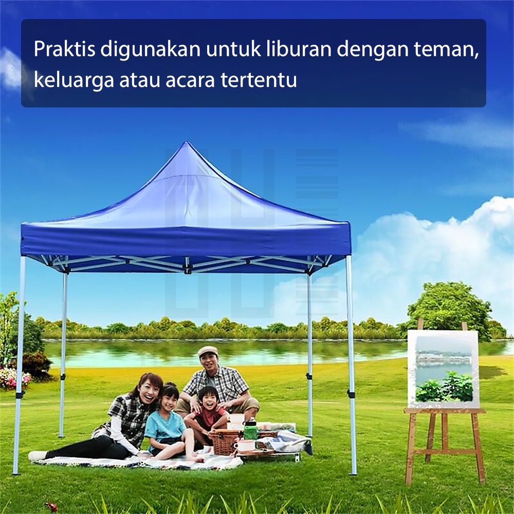 HUGO Tenda Lipat Jualan 2x3m Tenda Dagang Bazar Pameran Gazebo Outdoor Otomatis Praktis