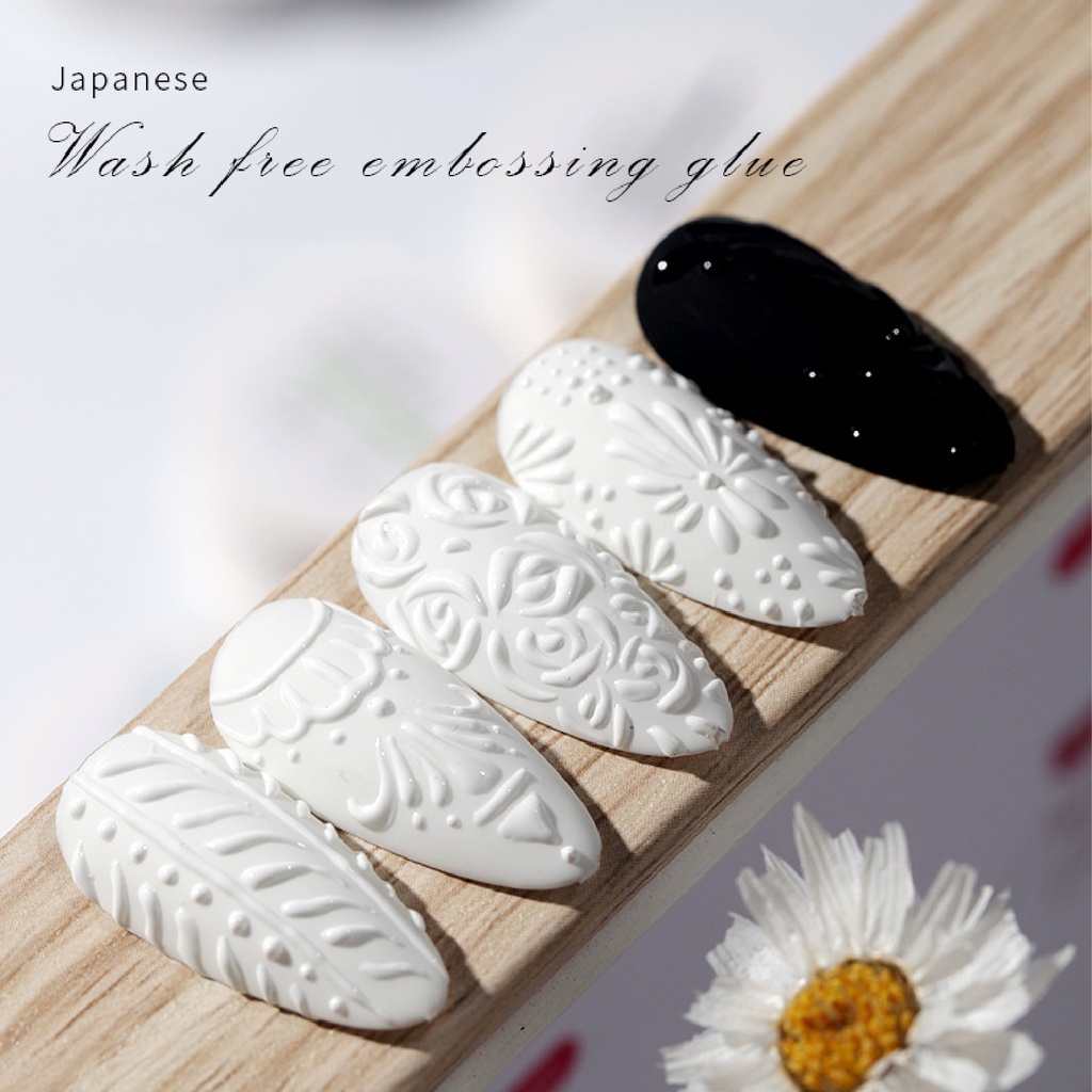 【 COD 】KUTEK COWSER RELIEF GLUE GEL CARVING COLOUR 3D NAIL / GEL TIMBUL HIASAN NAIL ART