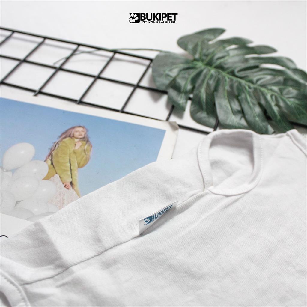 Baju Kucing Lucu Murah Cewek Cowok Aksesoris Hewan Kecil - Tank Muffin White Series