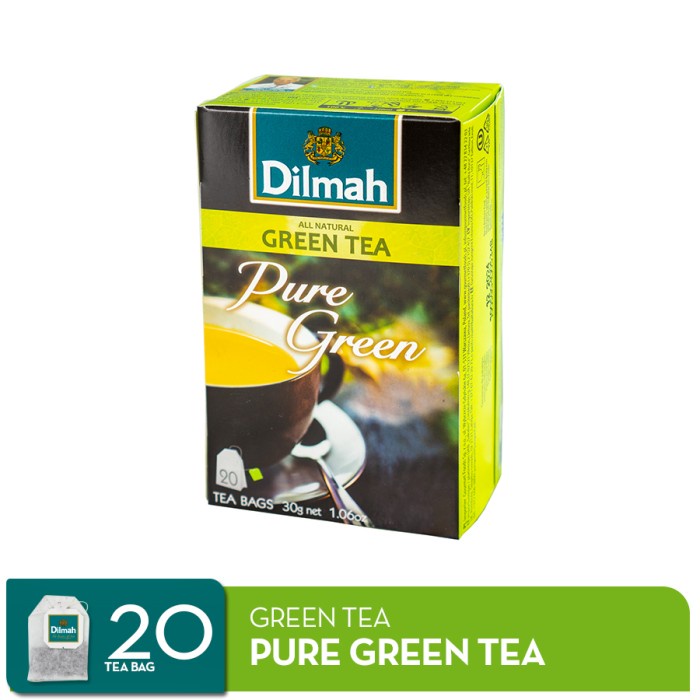 

Dilmah Pure Greentea - Teh Celup - Tag Tbag 20s