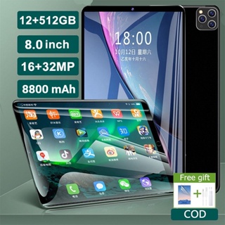 [Pembayaran COD] Tablet 5G S8 Murah Baru 12GB + 512GB 8.1 Inch Android 11 HD Layar Besar 5GWifi Tablet Dual SIM untuk Siswa Belajar Online