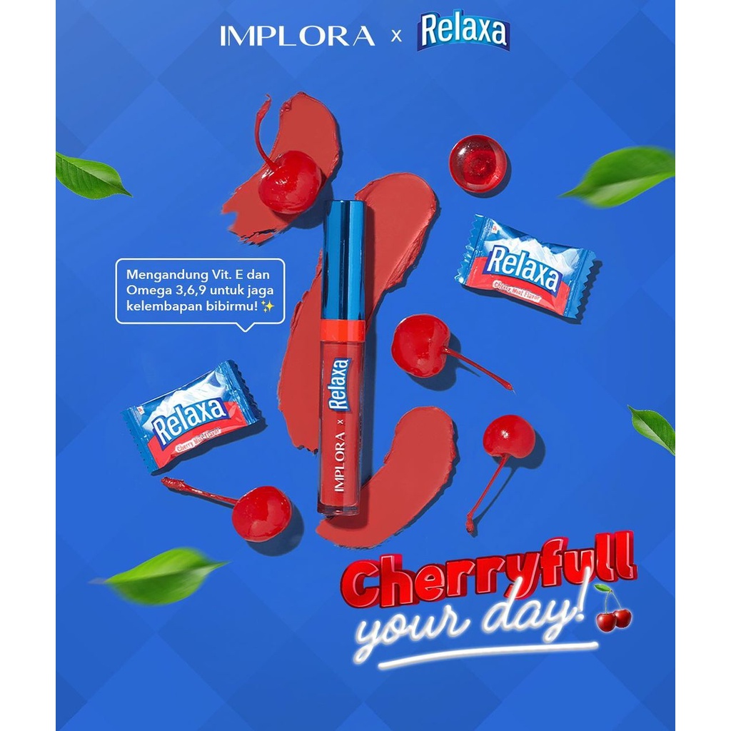 IMPLORA X RELAXA MATTE LIPCREAM ll Cherry Lemon