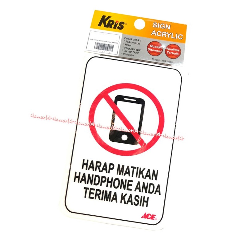 Kris Harap Matikan Handphone Anda Terima Kasih Sticker No Cell Phone Use Sign Larangan Ponsel Di Larang Nelpon Stiker Dilarang Menggunakan Hp Handphone Smart Phone Diruangan Phone Silent Akrilik Tebal Anti Air